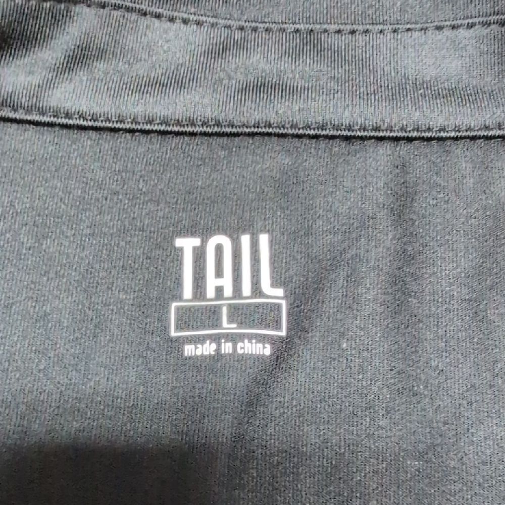 Tail Activewear Sleeveless Polo Black Hidden Zipper High Collar/Foldable Size L - Picture 4 of 7